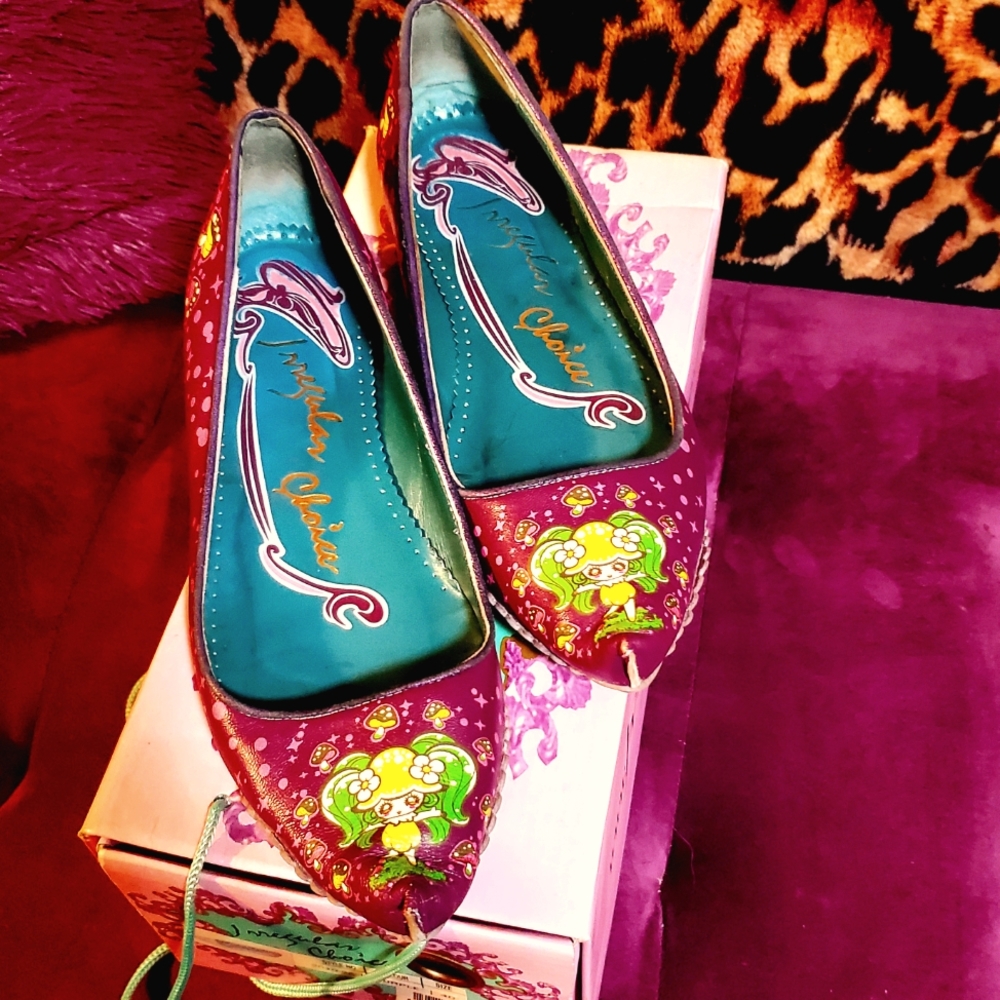Irregular Choice Zebedee Leather Flats Size 9.5 (40) RARE!!!!!